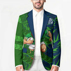 Canberra Raiders Rugby Blazer Fierce Mascot Geometric Tribal Art