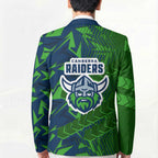 Canberra Raiders Rugby Blazer Fierce Mascot Geometric Tribal Art