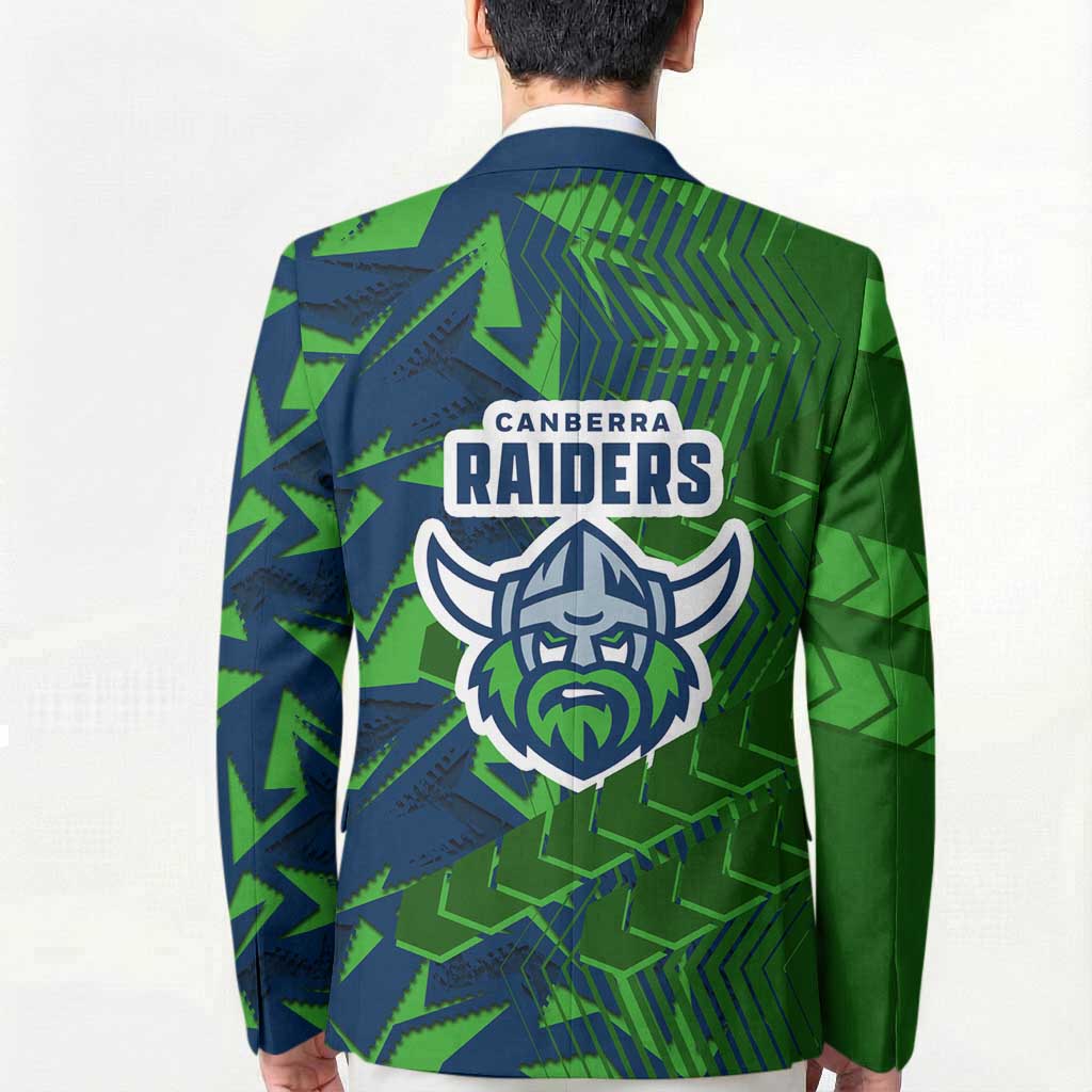 Canberra Raiders Rugby Blazer Fierce Mascot Geometric Tribal Art
