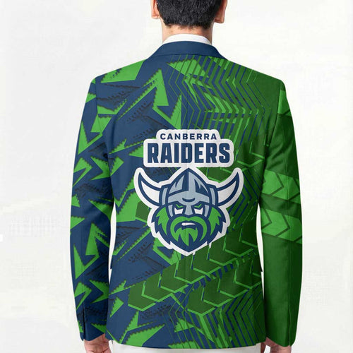 Canberra Raiders Rugby Blazer Fierce Mascot Geometric Tribal Art