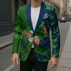 Canberra Raiders Rugby Blazer Fierce Mascot Geometric Tribal Art
