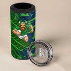 Canberra Raiders Rugby 4 in 1 Can Cooler Tumbler Fierce Mascot Geometric Tribal Art