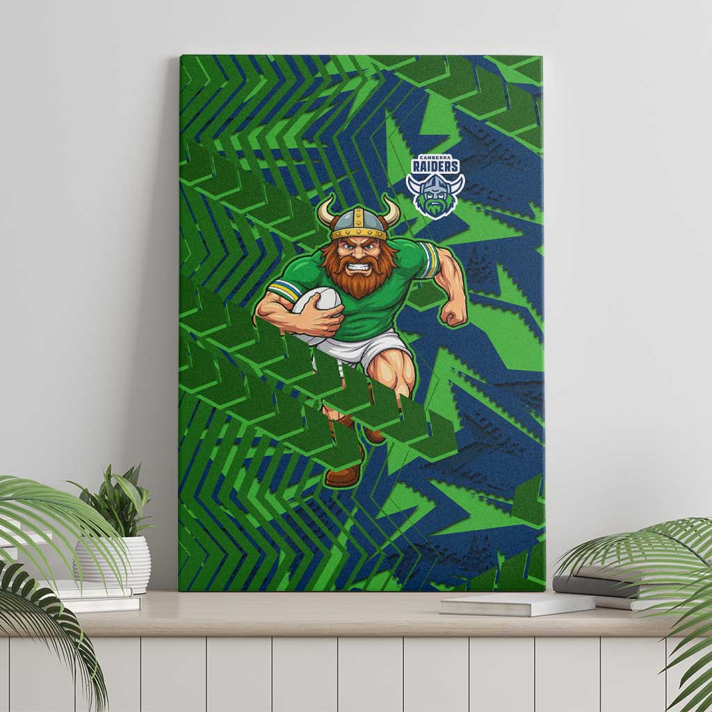Canberra Raiders Rugby Canvas Wall Art Fierce Mascot Geometric Tribal Art