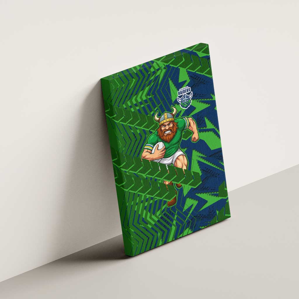 Canberra Raiders Rugby Canvas Wall Art Fierce Mascot Geometric Tribal Art