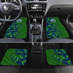Canberra Raiders Rugby Car Mats Fierce Mascot Geometric Tribal Art