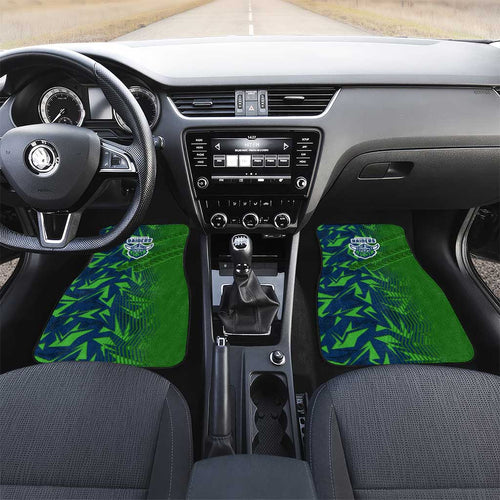 Canberra Raiders Rugby Car Mats Fierce Mascot Geometric Tribal Art