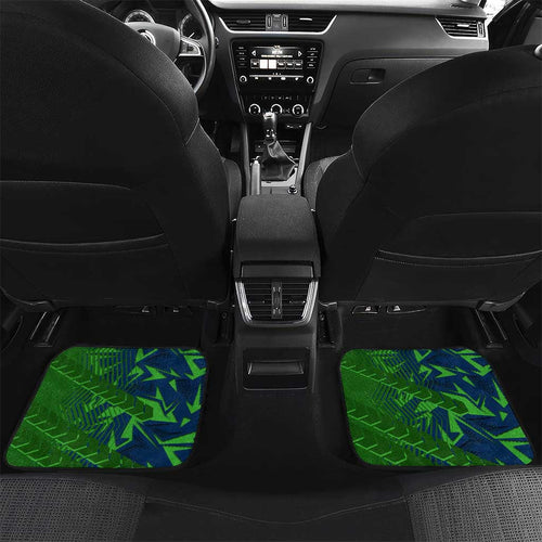 Canberra Raiders Rugby Car Mats Fierce Mascot Geometric Tribal Art