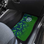 Canberra Raiders Rugby Car Mats Fierce Mascot Geometric Tribal Art