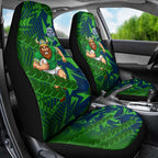 Canberra Raiders Rugby Car Seat Cover Fierce Mascot Geometric Tribal Art