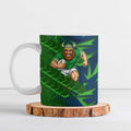 Canberra Raiders Rugby Ceramic Mug Fierce Mascot Geometric Tribal Art