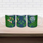Canberra Raiders Rugby Ceramic Mug Fierce Mascot Geometric Tribal Art