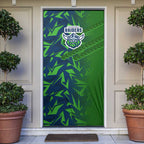 Canberra Raiders Rugby Door Cover Fierce Mascot Geometric Tribal Art