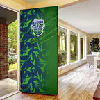 Canberra Raiders Rugby Door Cover Fierce Mascot Geometric Tribal Art