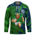 Canberra Raiders Rugby Hockey Jersey Fierce Mascot Geometric Tribal Art