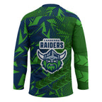 Canberra Raiders Rugby Hockey Jersey Fierce Mascot Geometric Tribal Art