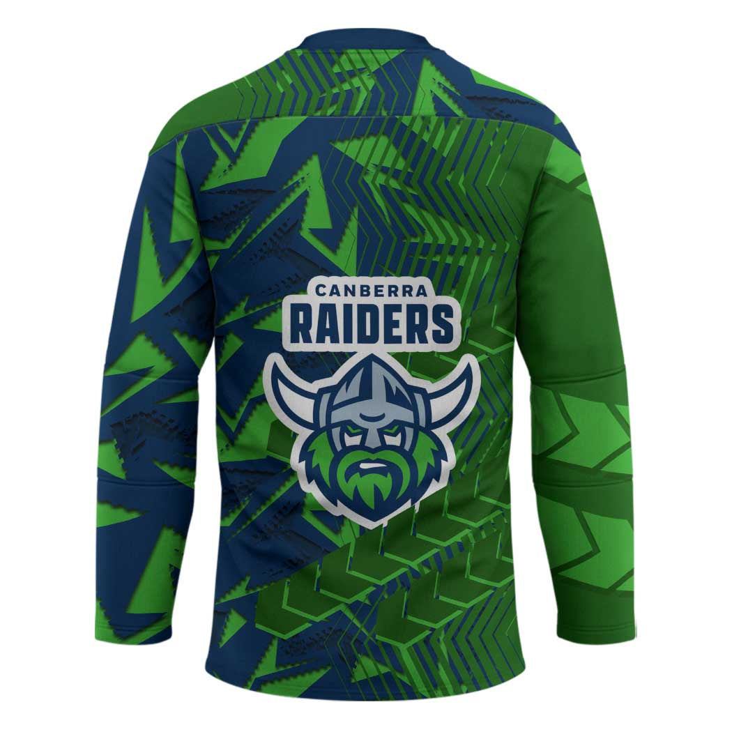 Canberra Raiders Rugby Hockey Jersey Fierce Mascot Geometric Tribal Art
