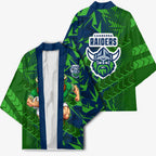 Canberra Raiders Rugby Kimono Fierce Mascot Geometric Tribal Art