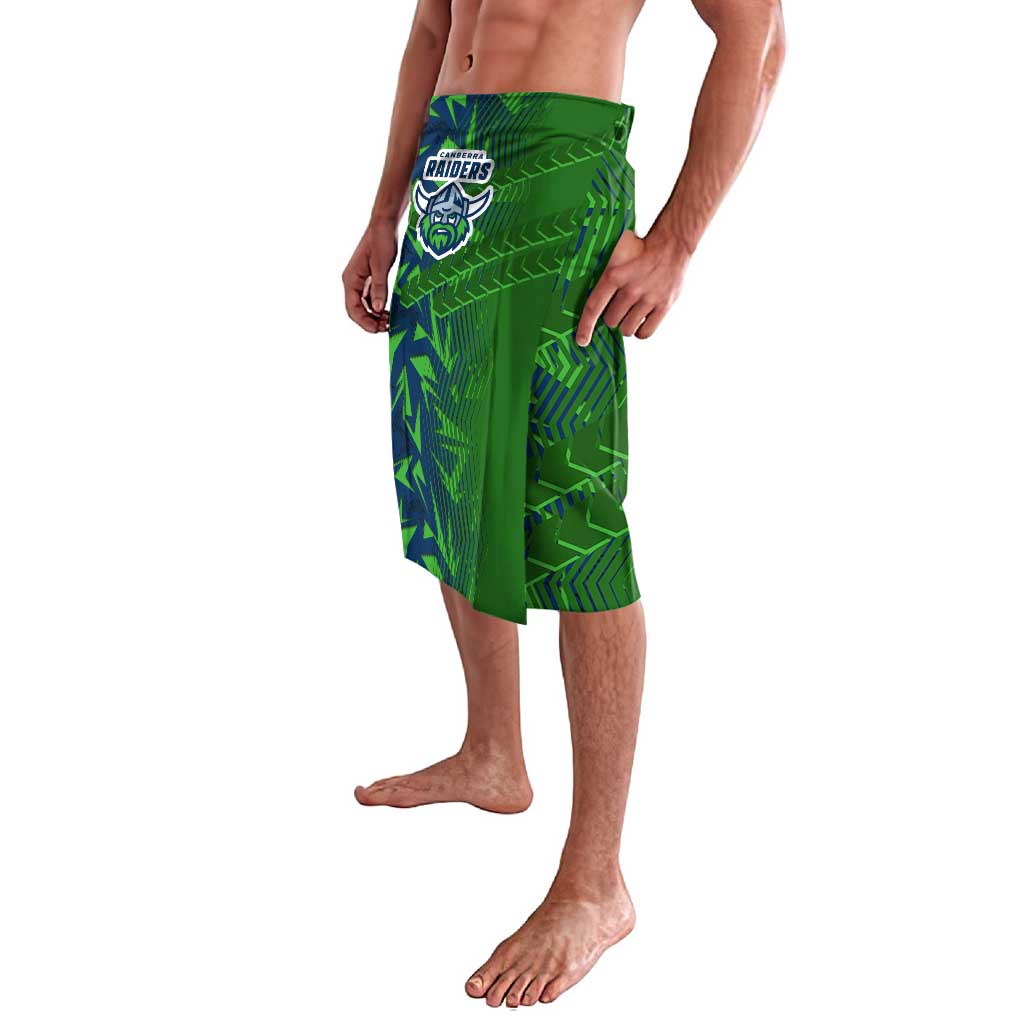Canberra Raiders Rugby Lavalava Fierce Mascot Geometric Tribal Art