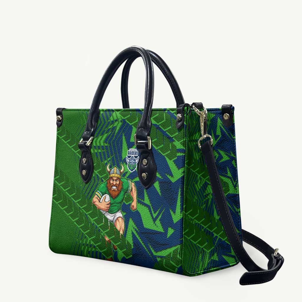Canberra Raiders Rugby Leather Bag Fierce Mascot Geometric Tribal Art