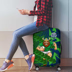 Canberra Raiders Rugby Luggage Cover Fierce Mascot Geometric Tribal Art