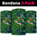 Canberra Raiders Rugby Neck Gaiter Fierce Mascot Geometric Tribal Art