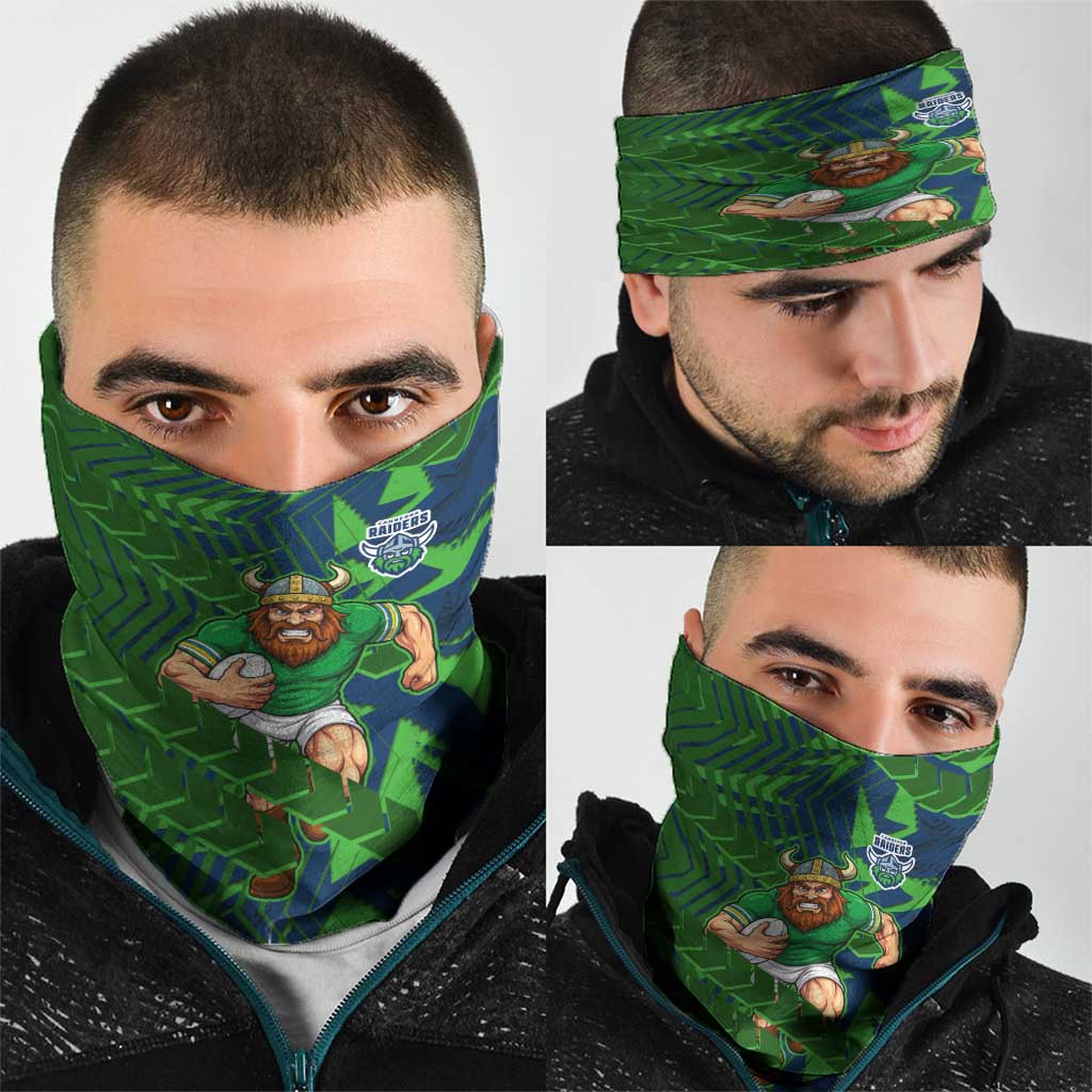 Canberra Raiders Rugby Neck Gaiter Fierce Mascot Geometric Tribal Art
