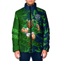 Canberra Raiders Rugby Padded Jacket Fierce Mascot Geometric Tribal Art