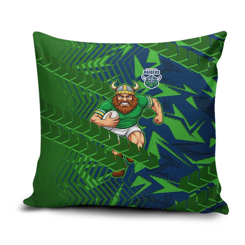 Canberra Raiders Rugby Pillow Cover Fierce Mascot Geometric Tribal Art