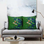 Canberra Raiders Rugby Pillow Cover Fierce Mascot Geometric Tribal Art