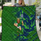 Canberra Raiders Rugby Quilt Fierce Mascot Geometric Tribal Art