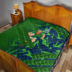Canberra Raiders Rugby Quilt Fierce Mascot Geometric Tribal Art