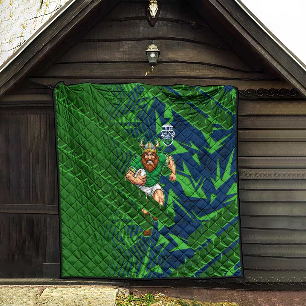 Canberra Raiders Rugby Quilt Fierce Mascot Geometric Tribal Art