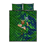 Canberra Raiders Rugby Quilt Bed Set Fierce Mascot Geometric Tribal Art