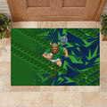 Canberra Raiders Rugby Rubber Doormat Fierce Mascot Geometric Tribal Art