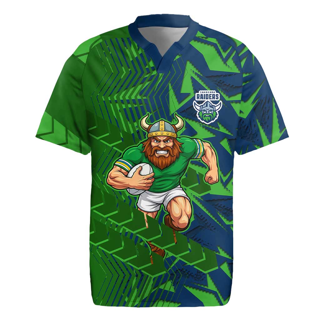Canberra Raiders Rugby Rugby Jersey Fierce Mascot Geometric Tribal Art