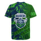 Canberra Raiders Rugby Rugby Jersey Fierce Mascot Geometric Tribal Art