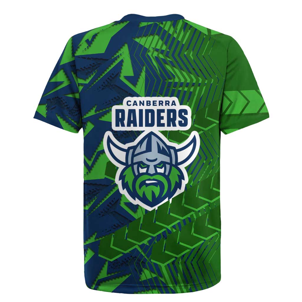 Canberra Raiders Rugby Rugby Jersey Fierce Mascot Geometric Tribal Art