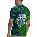 Canberra Raiders Rugby Rugby Jersey Fierce Mascot Geometric Tribal Art