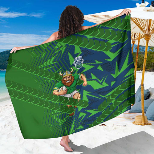 Canberra Raiders Rugby Sarong Fierce Mascot Geometric Tribal Art