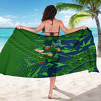 Canberra Raiders Rugby Sarong Fierce Mascot Geometric Tribal Art