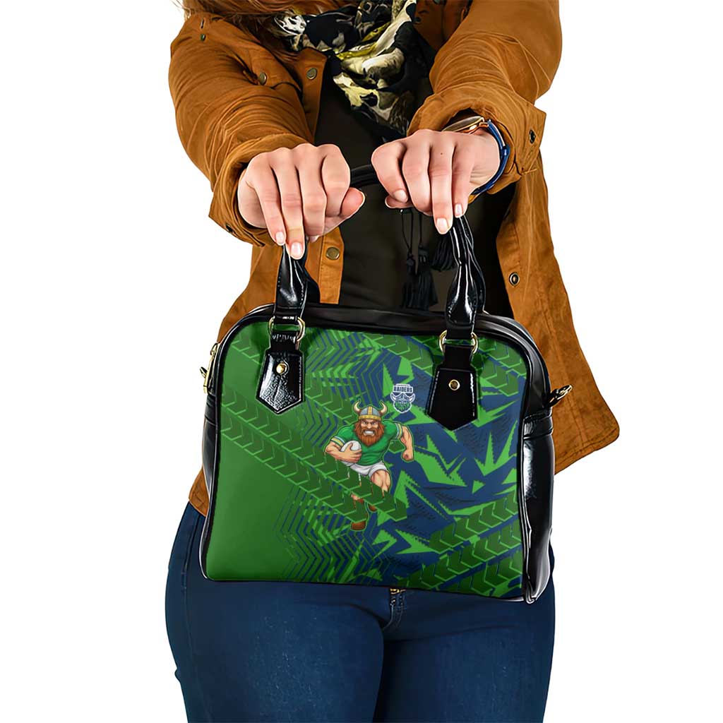 Canberra Raiders Rugby Shoulder Handbag Fierce Mascot Geometric Tribal Art
