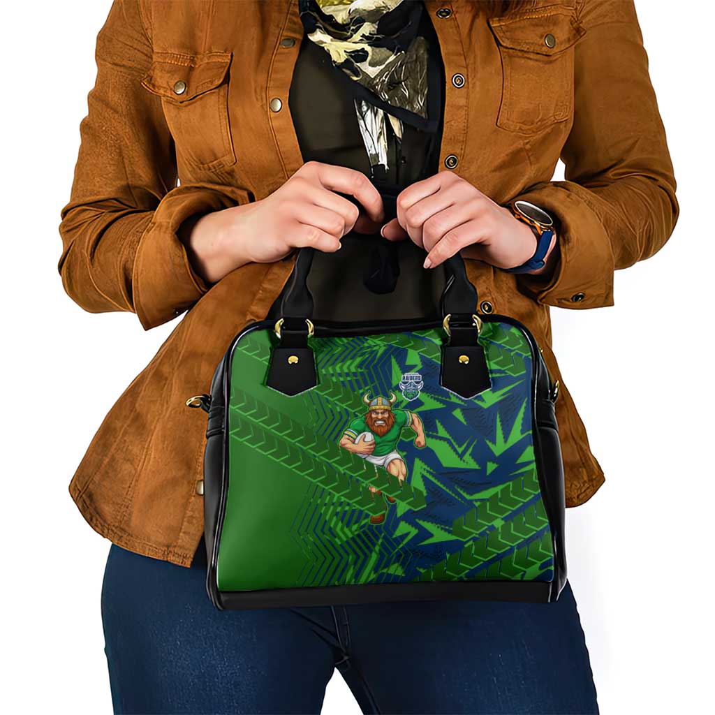 Canberra Raiders Rugby Shoulder Handbag Fierce Mascot Geometric Tribal Art