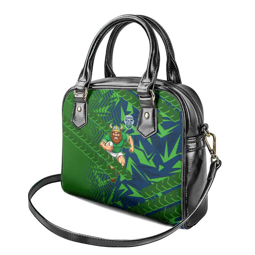 Canberra Raiders Rugby Shoulder Handbag Fierce Mascot Geometric Tribal Art