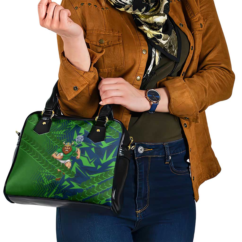 Canberra Raiders Rugby Shoulder Handbag Fierce Mascot Geometric Tribal Art