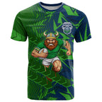 Canberra Raiders Rugby T Shirt Fierce Mascot Geometric Tribal Art