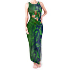 Canberra Raiders Rugby Tank Maxi Dress Fierce Mascot Geometric Tribal Art