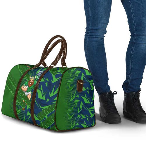Canberra Raiders Rugby Travel Bag Fierce Mascot Geometric Tribal Art