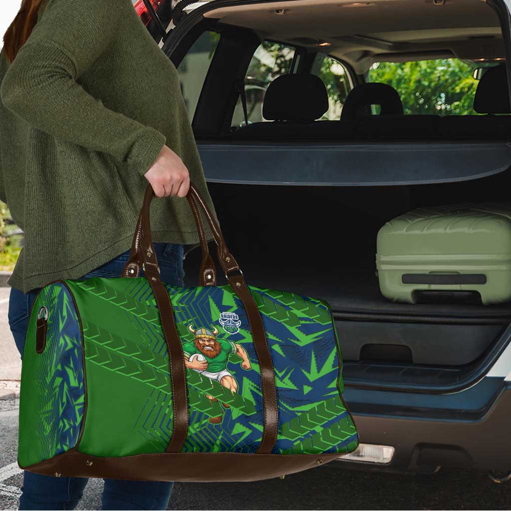 Canberra Raiders Rugby Travel Bag Fierce Mascot Geometric Tribal Art