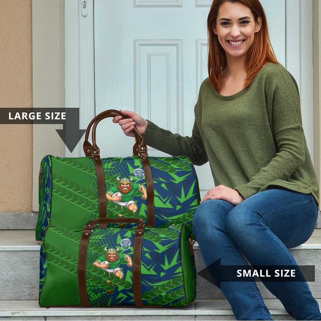 Canberra Raiders Rugby Travel Bag Fierce Mascot Geometric Tribal Art