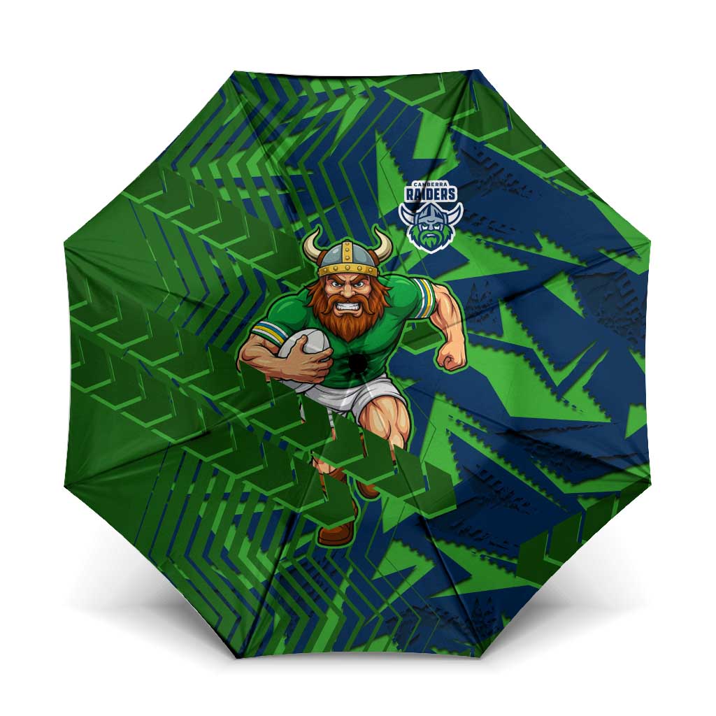 Canberra Raiders Rugby Umbrella Fierce Mascot Geometric Tribal Art